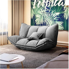 Keshui Grindų sofa Didelė sofa Šiuolaikinė poilsio kėdė Ergonomika Tinginių grindų sofa Sofa Sofa Svetainės kampinis kėdė Miegamojo salonas Biuras (Spalva: E)