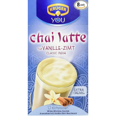 Kruger Chai Latte Vanilla Cinnamon Pieno arbatos gėrimas, 8 pakuotės (8 x 250 g)
