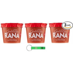 3 x Giovanni Rana Sugo Fresco Bolognese Šviežias Bolonijos padažas Pasta, skirta padažams gaminti Padažas su pomidorais ir mėsa 225 g + Beni Culinari nemokamas raktų pakabukas