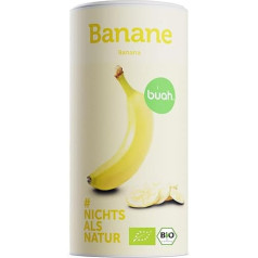 BUAH® Liofilizuoti ekologiški bananai | Bananų traškučiai užkandžiams arba kokteiliams | Idealus saldainių pakaitalas | Veganiški ir be pridėtinio cukraus | 210 g
