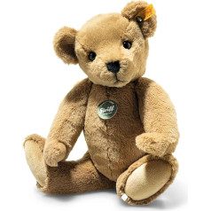 Steiff Lio Teddy Bear Brown 35 cm, Teddies for Tomorrow, pliušinis žaislas Teddy, pliušinis meškiukas iš minkšto pliušo, pūkuotas pliušinis žaislas žaidimams ir glamonėms, skalbiamas skalbimo mašinoje