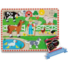 Senojo Makdonaldo ūkis: (07382): 8 dalių garsinė dėlionė + nemokamas melissa & doug 
