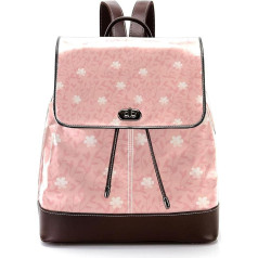 Little White Floral Willow Pink Personalised School Bags Book Bags for Teenagers, Multicoloured, 27x12.3x32cm, kuprinės kuprinės