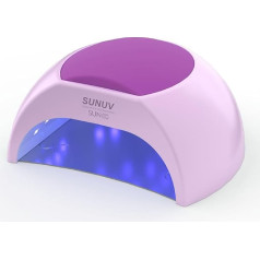 SUNUV SUN2C nagų džiovintuvas UV LED lempa geliniams nagams, 10, 30, 60, 90s laikmatis, automatinis infraraudonųjų spindulių jutiklis, tinka manikiūrui ir pedikiūrui, dovana moterims (violetinė)