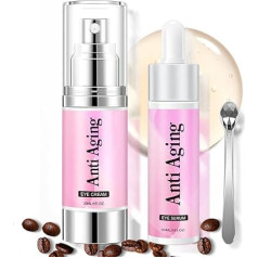 5 % kofeino akių kremas Akių serumo rinkinys 60 ml Akių kremas nuo senėjimo, skirtas tamsiems ratilams ir raukšlėms Retinolio akių serumas ir akių volelis
