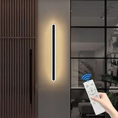 Modernūs LED sieniniai šviestuvai, 32 W reguliuojamas sieninis šviestuvas su nuotolinio valdymo pulteliu, IP65 vandeniui atsparus vidaus lauko šviestuvas su trimis spalvų temperatūromis, 10-100 % ryškumo reguliavimas kiemui, garažui, baseinui,