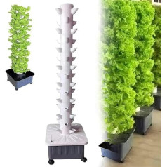 Hydroponische Anzuchtsets, 45 Löcher, Hydroponisches Anzuchtsystem ｜ Indoor-Anzuchtsystem, Vertikaler Anzuchtturm, Hydroponische Pflanzausrüstung für Kräuter, Obst und Gemüse, Geschenke für
