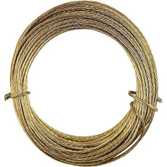 Žalvariu dengtas paveikslų kabinimo rinkinys, vielos rėmams, veidrodžiams, drobėms (6 m, 10 kg keliamoji galia)