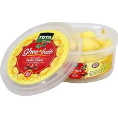 TOTA Ghee Batti medvilninės dagtys be vaško 1 pakuotė geltona 1 vnt.