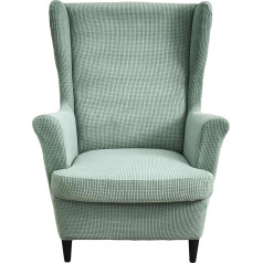 Fotelio dangtelis Wingback kėdė su kėdės pagalvėlė dangtelis, elastingas dangtelis Wing Chair, vientisas, storinimo porankiai, apsauginis dangtelis Fotelis, apsauginiai dangteliai Wing Chair, nuimamas
