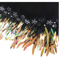 Lerpwige 1yard Sequins Tassel Fringe gėlių Tiulio nėrinių juostelės krašto kaklaraiščiai