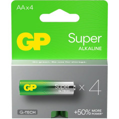 Gp Battery Šarminės baterijos lr6/aa gp super 4vnt. (g-tech)