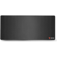 Pelės kilimėlis, žaidimų 900x400x3mm, paminkštintas, juodos spalvos, turbo dynamic xl