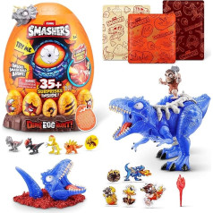Smashers Dino Egg Hunt by ZURU šviečiantis ugnimi kvėpuojantis dinozauras kolekcinis žaislas vaikams (Giganotosaurus)