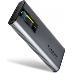 Axagon Eem2-sd2 neprisukamas aliuminio išorinis korpusas usb-a/c 3.2 gen2 m.2 nvme/sata ekranas lcd