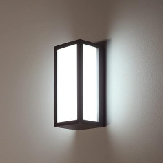 HLFVLITE 18 W lauko sieninis šviestuvas LED lauko lempa antracito spalvos vandeniui atsparus IP54 lauko šviestuvas kvadratinis lieto aliuminio vidaus lauko terasos apšvietimas šaltai balta 6400 K