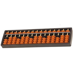 Rechenschieber, 15 Ziffern Kunststoff Abacus Werkzeug Lernen Mathematik Tragbare Leichte Anfänger Lehrer Abacus Soroban(Brown)