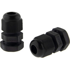 Seki 10 x kabelių įvorės M12 3-6,5 mm, juodos spalvos, metrinis kabelių įvorės, pilkos spalvos (RAL7035)