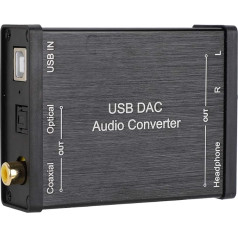 VBESTLIFE USB DAC garso keitiklis, USB garso plokštė GV-023 Skaitmeninis analoginis DAC, skirtas XP OS-X