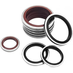 Dichtung m5 m6 m8 m10 m12 m14 m16 ~ m60 Verbundscheibe Metall Gummi FKM Ölablassschraube Dichtung O-Ring-Sortiment (304 NBR, ID10_10PCS)