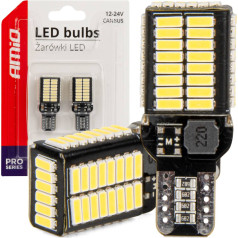 LED lemputės canbus pro serijos t15e w16w 54x4014 smd balta 12v 24v -03724