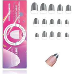 Gel-Nagelfolien-Streifen, kurze französische Kante, Gel, zum Aufdrücken, wasserdicht, langlebig, Phototherapie, Nagelkunst, künstliche Nägel für Verlängerungen, Salon-Nägel, 300 Stück