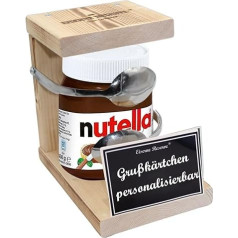 Personalizuotos dovanos vyrams Moterys Dovanų idėja su vardu Personalizuota - geležies rezervinis šaukštas Nutella stiklinė (1 x 450 g) - tėtis Mama Gimtadienis Vestuvės