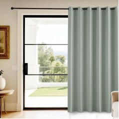KGORGE Room Divider Ypač plačios užuolaidos 200 cm pločio Vaikų kambario užuolaidos Šalavijo žalia Termo užuolaida nuo šalčio Durų užuolaidos Gyvenamasis kambarys Nepermatomos užuolaidos Blackout, 1 vnt., H 240 x W 200 cm