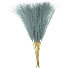išteklių žemėlapis 16 vnt Faux Pampas žolė 53,3 cm dirbtinis netikras džiovintų Pampas žolė dekoras grindų vazos užpildas, vestuvių apdaila, namų apdaila, tamsiai pilka