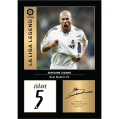Ikonos Sienų menas Zidane Real Madrid Legendos Pasirašyta A4 nuotrauka Dovana Madrido 