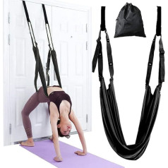Jogos tempimo dirželis, reguliuojamo aukščio kojų tempiklis Aerial Fitness Yoga Belt Gym įranga, pagrindinis lankstumo mokymas, apatinis juosmens sulenkimas, pilvo raumenys jogos baleto šokių mergaitei moterims