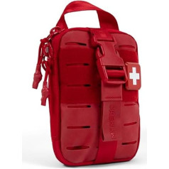 MY MEDIC Sidekick Pro pirmosios pagalbos rinkinys, mažas traumų rinkinys, išgyvenimo rinkinys ir priedai, avarinis krepšys su turniketu, raudonos spalvos