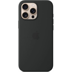 Silikoninis dėklas su magsafe, skirtas iphone 16 pro max - juodas