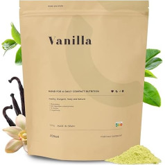 FONAN pakaitiniai kokteiliai sveikam maistui ir pusryčiams, 1,2 kg, užpildantys kokteiliai su vitaminais, mineralais, angliavandeniais, baltymų milteliais, spirulina ir baobabu VANILIJA
