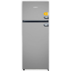 Severin DT 8761 Dvigubų durų šaldytuvas-šaldiklis, 2 x reguliuojamo aukščio lentynos, didelė daržovių dėžė, ypač tylus - 40 dB, 206 l grynojo tūrio, sidabrinis, DT 8761