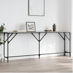 ‎Shgaxin ShGaxin Sonoma 837780 Konsolinis staliukas pilkas 200 x 29 x 75 cm Medžio kompozito konsolinis staliukas, komoda, šoninis staliukas, svetainės staliukas, šoninė lentyna, medijos konsolė, šoninis staliukas