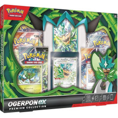 Pokémon TCG: Ogerpon ex Premium Collection (3 folijos kortelės ir 6 papildymai)