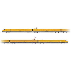 Electrotren HE2015 RENFE 443 serijos greitaeigis traukinys su rudu stogu ir moderniu logotipu, sekite geležinkelio lokomotyvo modelį IVb-Electric