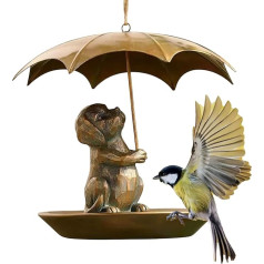 Teksome Eichhörnchen -Regenschirm -Vogelhäuschen, Tiervogelfutterhäuscher mit Regenschirm,Outdoor -Eichhörnchen Halten Regenschirm Laukinių paukščių lesyklėlė - Allwetter Exquisite Gartenhofdekorationen Kolibri