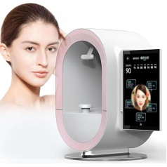 3D-Hautfeuchtigkeitsanalysator, Gesichtshauttestgerät, Gesichtsscanner-Analysator, Hautanalysegerät, zur Beurteilung des Hautzustands, mehrsprachiger Support, for den Heimgebrauch im Salon-SPA(Pink)