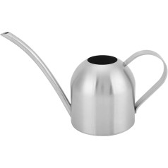 Nerūdijančio plieno laistytuvas, 500 ml metalinis laistytuvas su ilgu snapeliu, mažas laistytuvas kambariniams augalams, mini bonsai laistytuvas namams, augalams, lauke, sode, gėlėms (sidabrinis)