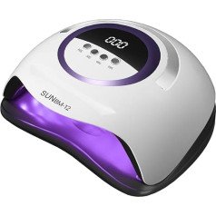 UV LED nagų lempa, 180 W UV šviesa geliniams nagams, profesionalus LED nagų džiovintuvas su nešiojama rankena ir telefono laikikliu, greito kietėjimo gelinio lako lempa, automatinis jutiklis 4