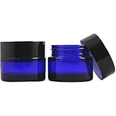 Tuščias pakartotinai užpildomas stiklinis buteliuko laikiklis 30 ml (30 ml) kremams, akių šešėliams, lūpų balzamams, tepalams, 2 vnt.