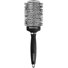 TB TOOLS FOR BEAUTY LUSSONI Profesionalus antistatinis šepetys su briaunotais šereliais, juodas (53 mm) x