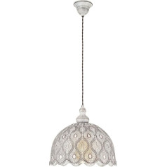 Hängeleuchte Vintage Talbot 2 Ø 29,5cm dimmbar in Weiss-Antik