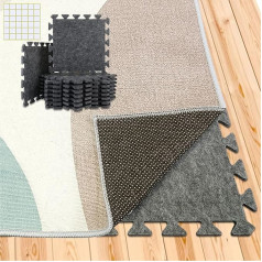 BXI garso nepraleidžiančios tarpusavyje susisiekiančios kiliminės pagalvėlės, 10 vnt., 27,9 x 27,9 x 1 cm, dėlionės kilimėlių kaladėlės, kilimėlių kilimėlis apsaugo ir papildo kietmedžio grindis