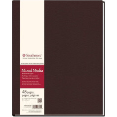 Strathmore (566-11 STR-566-11 48 lapų Nr. 90 mišrios medijos meno žurnalas, 11 x 14 colių, 11 x 14 colių, baltos spalvos, pakuotė po 24 lapus)