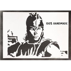 Tikras rankų darbo graffiti Troy Films Plakatas Brad P. Plakatas Rankų darbo dekoracijos Gyvenamasis kambarys Sienų paveikslas Miegamasis Sienų apdaila Dovanos vyrams ir moterims