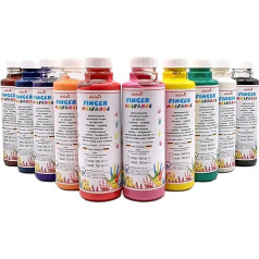 creative malmit pirštukiniai dažai 10 pirštukinių dažų rinkinys Dažai tapybai Mokyklinės spalvos (500 ml)