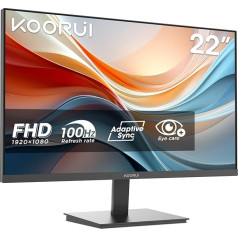 KOORUI E2212F 22 colių monitorius, FHD 1920 x 1080 100 Hz kompiuterio monitorius, 